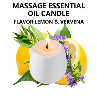 1pc Amber Vanilla massage essential oil candle, coconut wax, heating, body open back SPA romantic holder home decor valentines