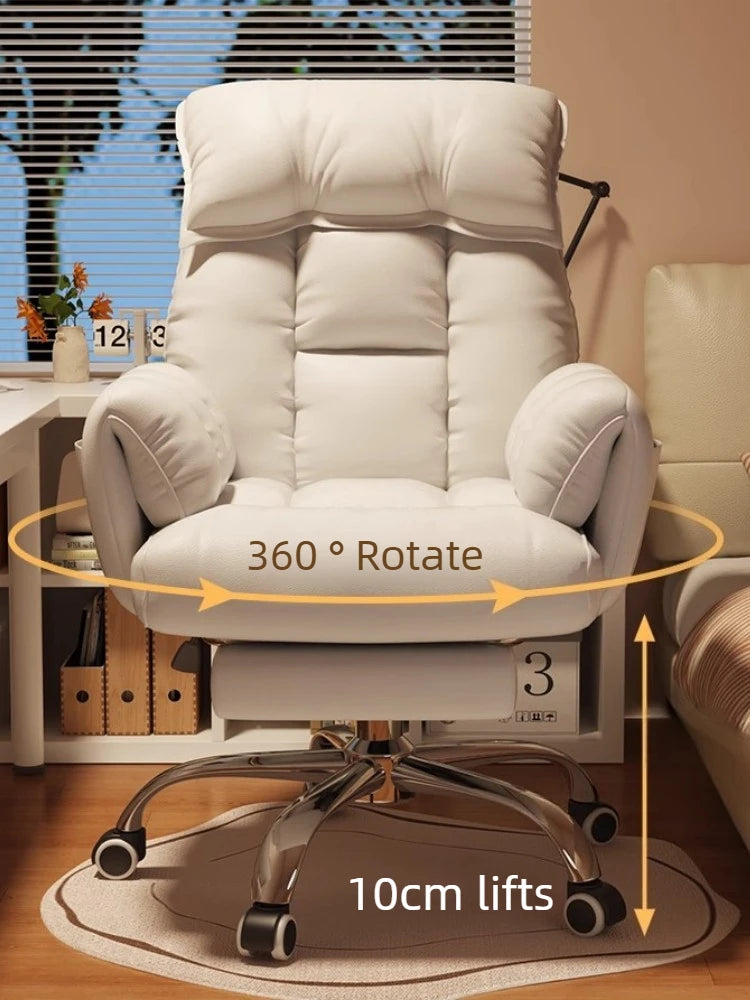 Computer Chair Office Backrest Lazy Sofa Chair Bedroom Reclining Seat Adjustable E-sports Chair Office Furniture with...