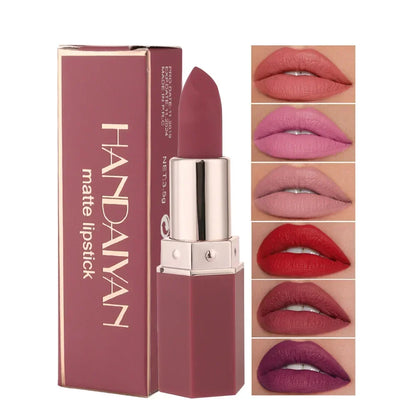 Nude Matte Lipstick Waterproof Long Lasting Non-stick Cup Lip Stick Not Fading Sexy Red Pink Velvet Lipsticks Makeup...