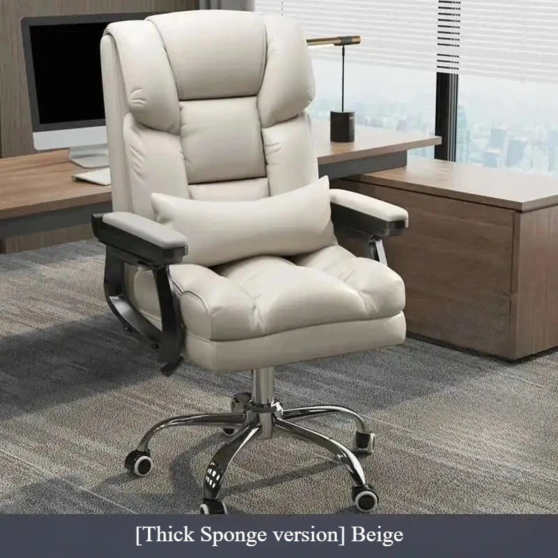 Modern Ergonomic Office Chair - PU Leather Computer Desk Chair with Swivel, Comfortable Executive Chair for Home/Office/Gaming