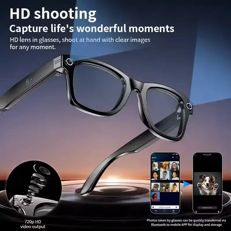 2026 New Upgrade smart glasees With Camera Video Recording AI Photo Recognition Bluetooth Call Translation Voice...
