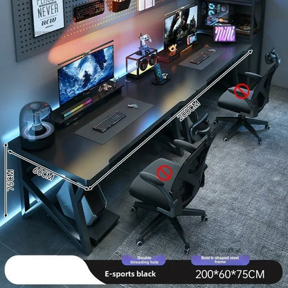 Modern Double Computer Desks Home Desktop E-sports Gaming Table Bedroom Simple Desk Student Study Tables Office Furniture EE Z - Kimlud