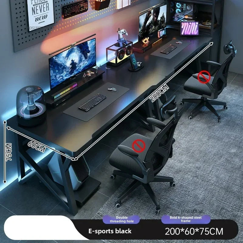 Modern Double Computer Desks Home Desktop E-sports Gaming Table Bedroom Simple Desk Student Study Tables Office Furniture EE Z - Kimlud