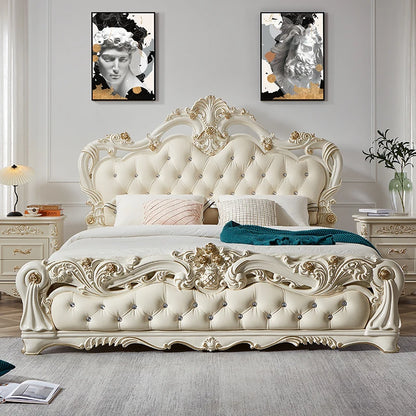 Princess France Bed Double Headboards Design Aesthetics Romantic Bed Bedroom Girls Wedding Muebles Lounge Suite...