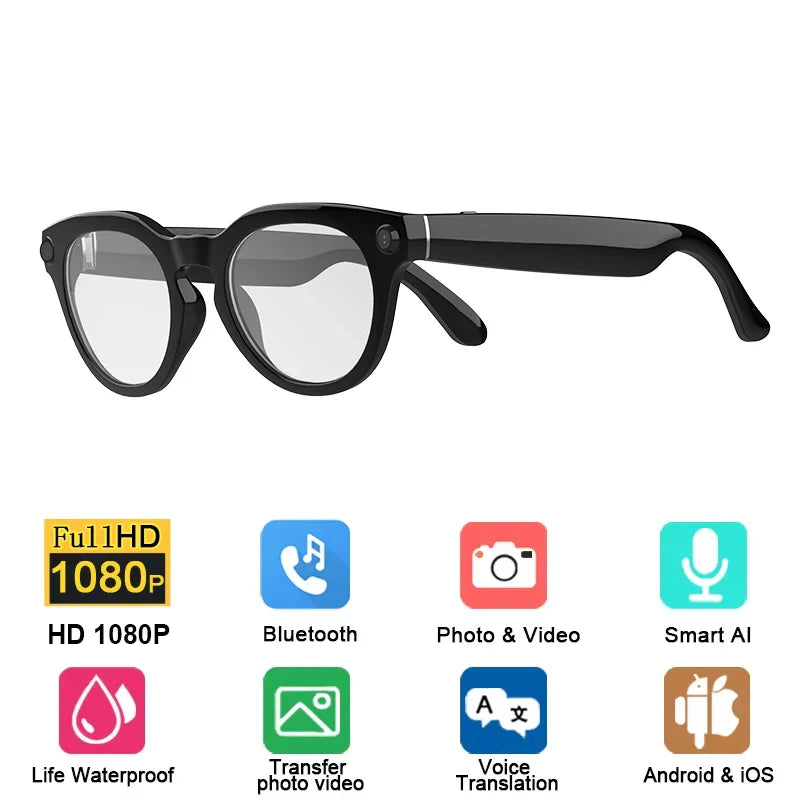 AI Smart Camera Sunglasses Men Women Video Recording Translation Sun Glasses Bluetooth Call Music Touch Eyewear Sports Shades