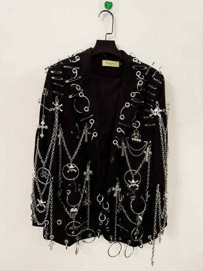 Harajuku Suit gothic clothes  y2k Suit y2k fashion Gothic Suit Punk Suit  Cross Suit e girl clothes Skull Suit  vintage Suit