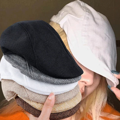 Men Spring and Summer Berets British Style Beret Hat Retro England Hats Male Fashion Hats Peaked Painter Caps for Dad |...