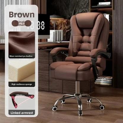 European Style Computer Office Chairs Home Reclining Backrest Adjustable Ergonomic Lift Swivel Chair Modern Office Boss...