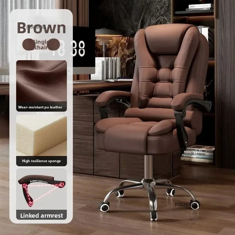 European Style Computer Office Chairs Home Reclining Backrest Adjustable Ergonomic Lift Swivel Chair Modern Office Boss...