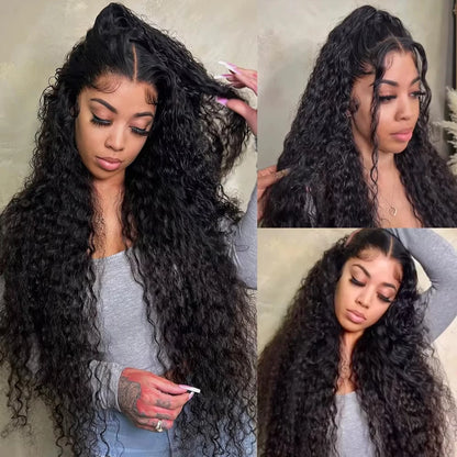 40Inch Deep Wave Wig 13x6 HD Lace Frontal Wig Brazilian Human Hair For Women 220 Density 360 Full Lace and 5x5 Glueless Lace Wig