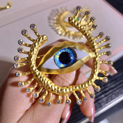 Vintage Devil's Eye Brooch