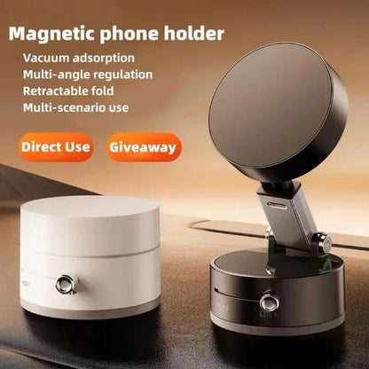 Suction cup magnetic suction car phone holder strong vacuum suction car navigation holder folding magnetic suction phone base