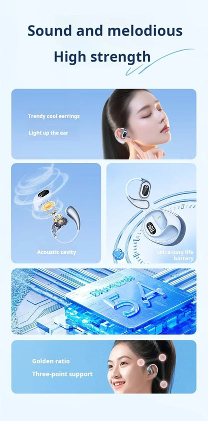 Origin Bluetooth Wireless Earphones AI Real Time Translation Earbuds for Xiaomi OWS Ear Hook Headset HD Call Music Headphone - Kimlud
