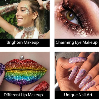 36 Colors Monochrome Eyeshadow Glitter Sequins High Gloss Face Body Glitter Pearlescent Easy-to-color Eye Shadow...