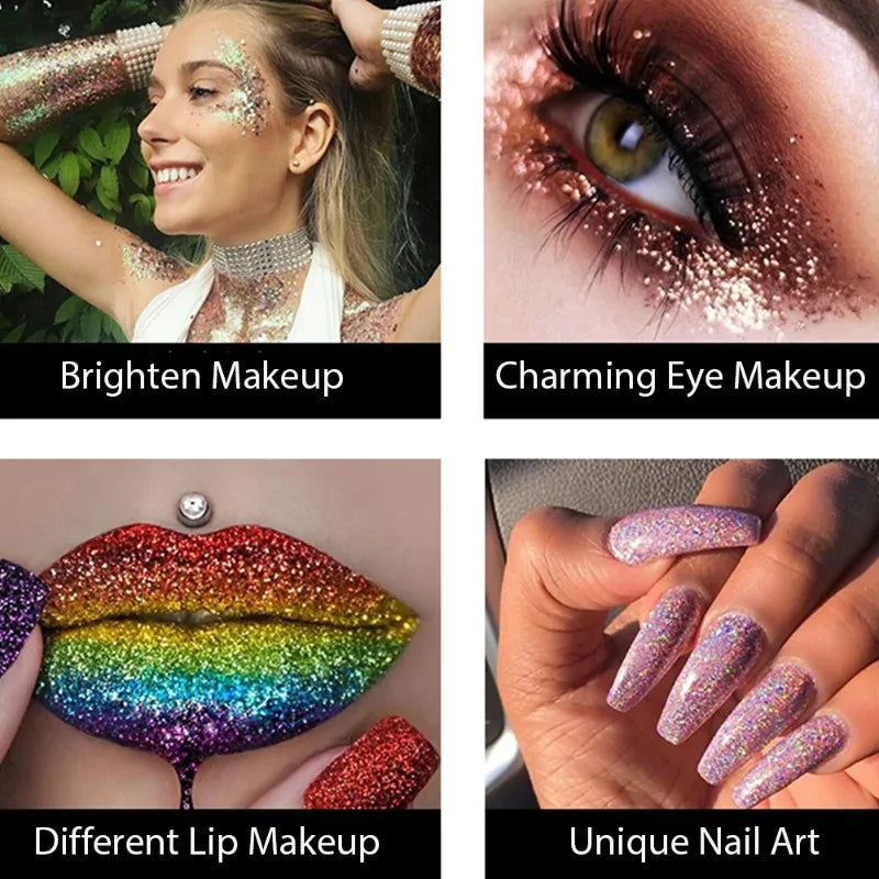 36 Colors Monochrome Eyeshadow Glitter Sequins High Gloss Face Body Glitter Pearlescent Easy-to-color Eye Shadow...