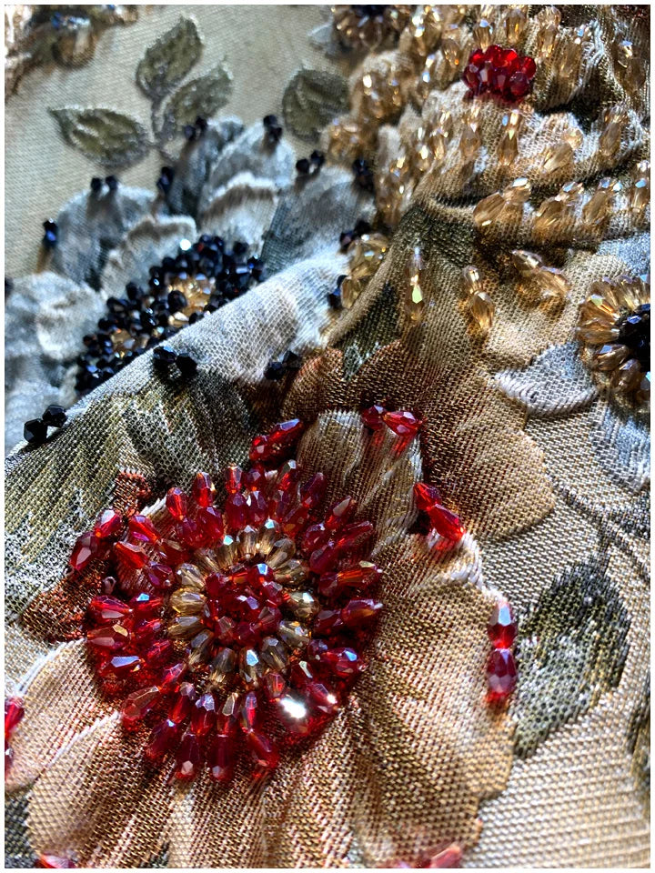 Vintage Embroidery Heavy Rhinestone Trench Coat for Women 2024 Spring Autumn New Fashion Luxury Long Sleeve Elegant Loose Coats