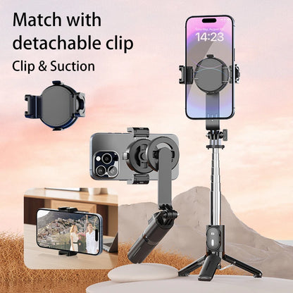P08Y Pro (MagSafe) Mini Magnetic Selfie Stick Bluetooth Remote Tripod Stabilizer with Remote Control for Smart Phones