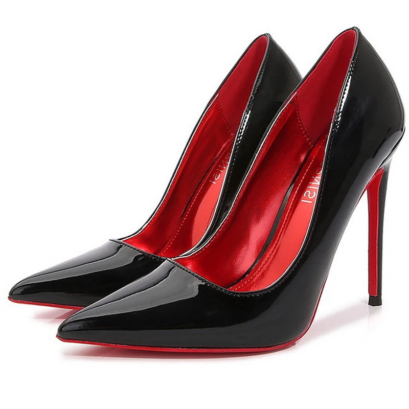 Women Pointed Toe High Thin Heel Shoes Outdoor Office Sweet Single Shoes Nightclub Party Banquet Wedding Host Model Heeled Pumps