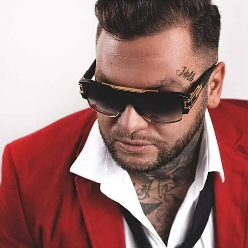 European And American Fashion Sunglasses Transparent Frame Glasses Cross Border Men And Women Retro Square Frame...