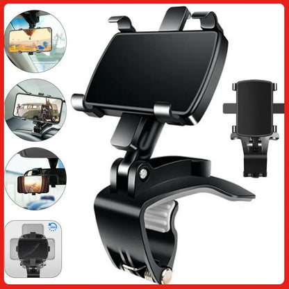 Multifunctional Car Mobile Phone Holder 360° Rotatable Dashboard Car Phone Mount Holder Easy Clip GPS Support Car Accessories