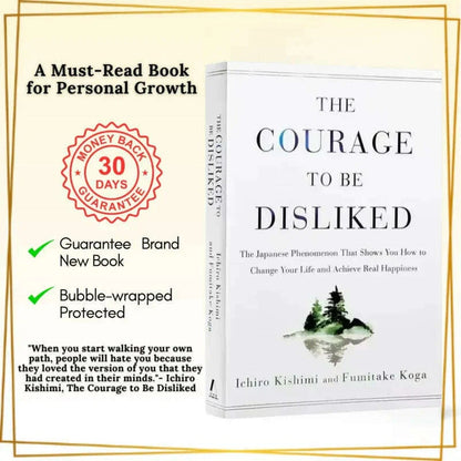 【HOT SALE】The Courage to Be Disliked How to Free Yourself Change Your Life and Achieve Real Happiness Paperback English Book