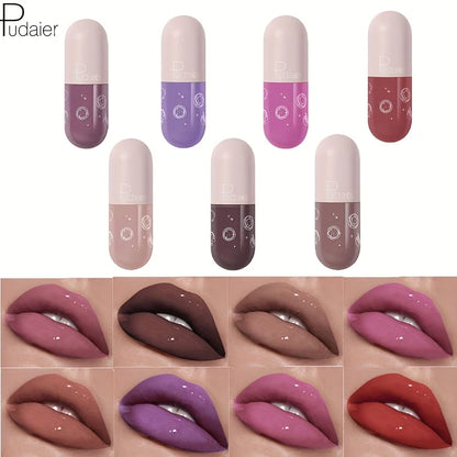 Capsule Mirror Lip Gloss, Water-Light High Shine, Non-Stick Cup, Long-Lasting, Moisturizing, Travel Size