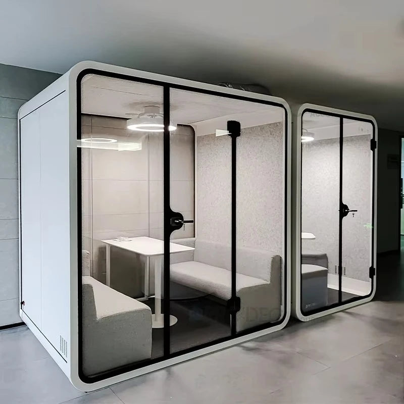 Meeting Pod Soundproof Acoustic Booth for 2 4 People Team Collaboration Huddle Space Open Office Customized Hot Sale