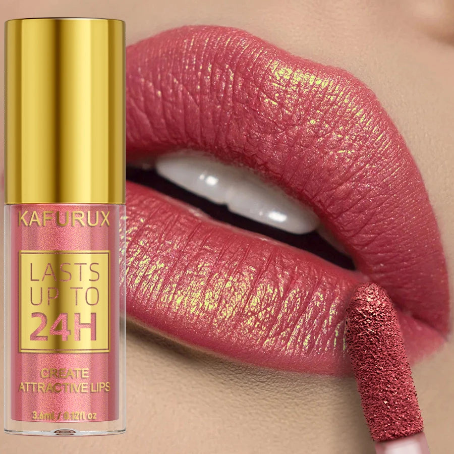 1PC Glitter Metallic 14 Colors Lip Glaze Shiny Long Lasting Lip Gloss Liquid Lipstick Korean Makeup Lip Oil Lip Tint...