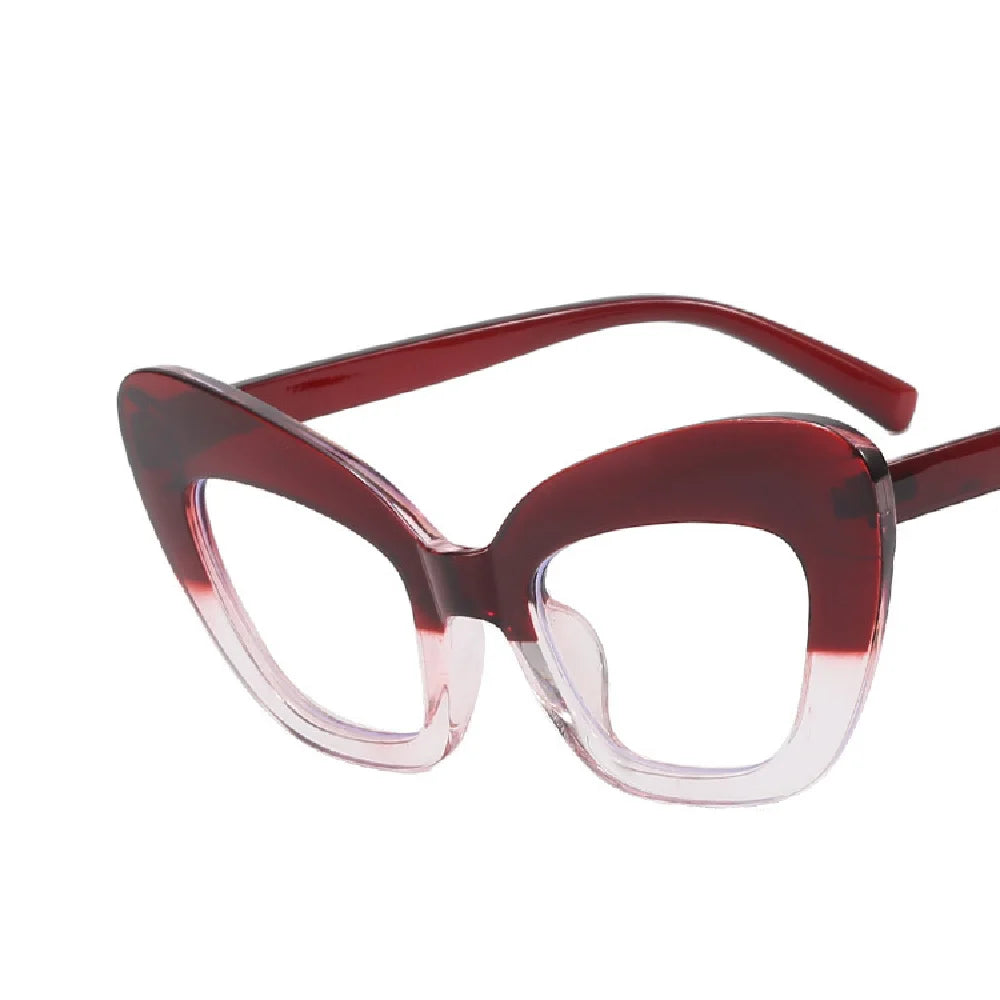 Cat Eye Anti Blue Light Eyewear Frame Women Oversized Vintage Clear Lens Leopard Eyeglasses Frame Computer Prescription...