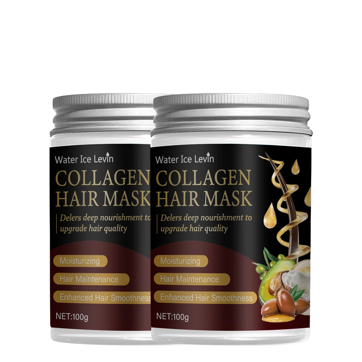 Collagen Hair Mask with Argan & Coconut Oil - Deep Nourishment for Enhanced Smoothness & Moisture. For Men & Women |...