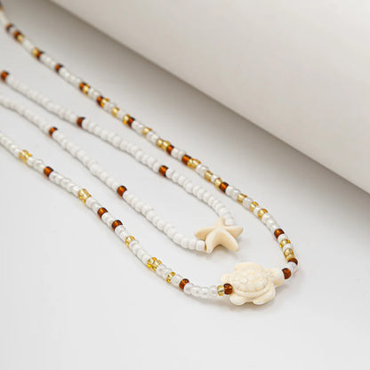 Bohemia Beaded Elasticity Waist Belly Chain Starfish Pendant For Women Fashion Summer Beach Waistband Bikini Beads...