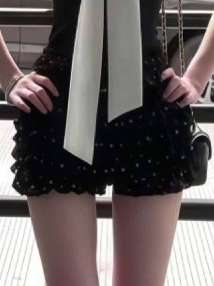 New Summer Sexy Bow Elegant 2 Piece Set Women Y2k Vintage Strapless Tops + Mini Skirt Harajuku Fashion Female Party Chic...