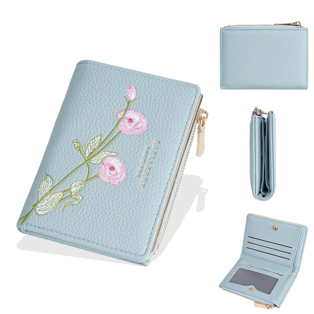 Baellerry New Short Women Wallets Simple Card Holder Zipper Female Coin Purse High Quality Slim Card Bag For Girls - Kimlud