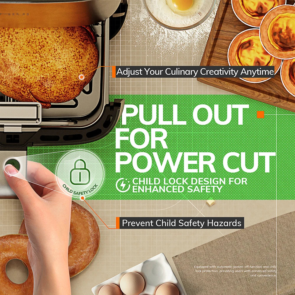 5L Air Fryer, Electric Hot fryer Oven Oilless Cooker with Touch Control & Nonstick Basket & Visible Window, Family Size