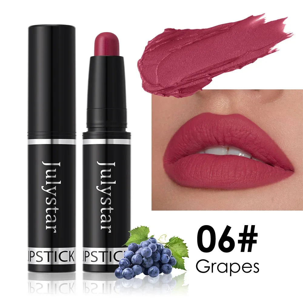 10 Color Nude Brown Matte Lipstick Pen Waterproof Lasting Non-Stick Cup Velvet Fruit Lipstick Lip Tint Pencil Makeup Lip...