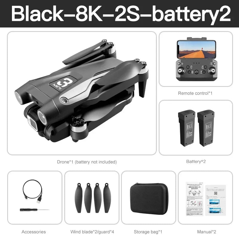 Xiaomi Z908 Pro /MAX 4K Drone Professional 8K GPS Dron Optical Flow Localization 3sided Obstacle Avoidance Quadcopter RC Toys