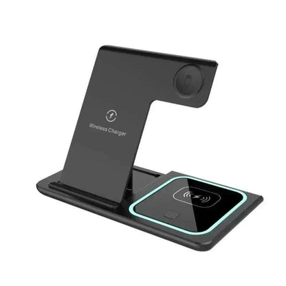 Desktop 3 In 1 Wireless Charger Stand Pad Foldable Phone Fast Charging Station Holder For iPhone 16 15 14 Pro Max iWatch Airpods