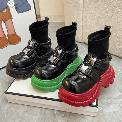Designer New Women Ankle Boots Flats Platform Shoes Sport Chelsea Boots 2025 Winter Fashion Goth Shoes Casual Running...