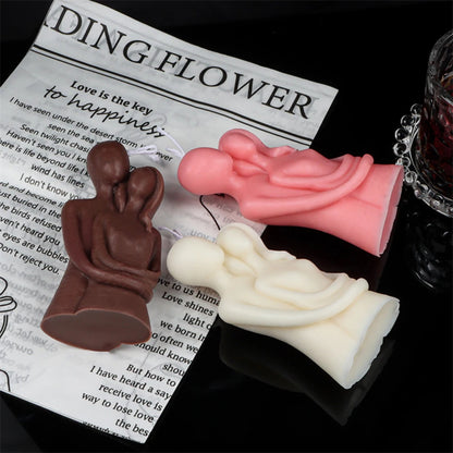 Abstract Couple Hugging Soy Wax Candles Aromatherapy Scented Candles Cube Candles Home Decor Wedding Party Guest Gift Souvenirs