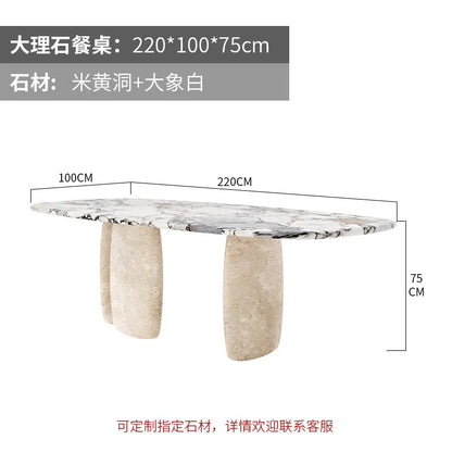 Kitchen Marble Dining Table Center Modern Nordic Designer Dining Table Reception Restaurant Mesas De Comedor Kitchen...