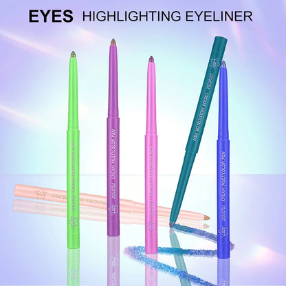 The color-changing eyeshadow stick eyeliner is waterproof and has smooth color, comfortable to use, and can last for a long tim