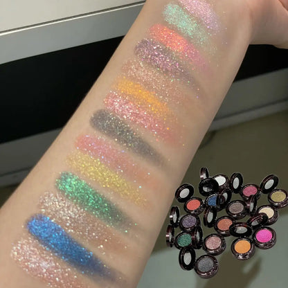 Metallic Glitter Smoked Green Eyeshadow Cream Chameleon Blue Sparkling Shimmer Highlighter Eyeshadow Palette Eye Shadow Makeup - Kimlud