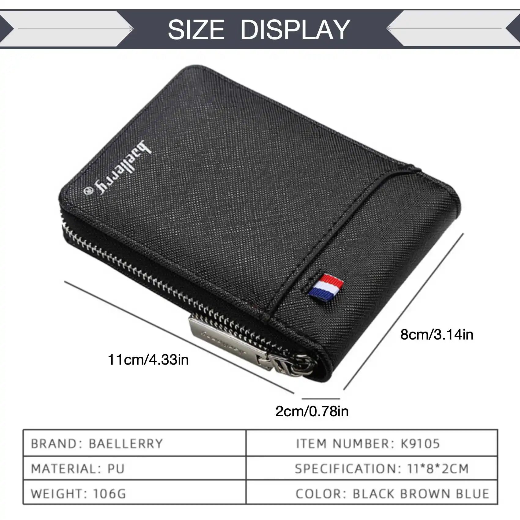 Men's Organ Card Holder Bag Pu Document Bag Fashion Zipper Multi-Card Coin Pocket Wallet | Kimlud Mid Range Bag