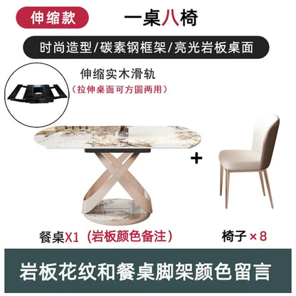 Nordic Extension Dining Table Oval Living Organiser Chair Dining Table Modern 6 Seater Muebles Para El Hogar Kitchen...