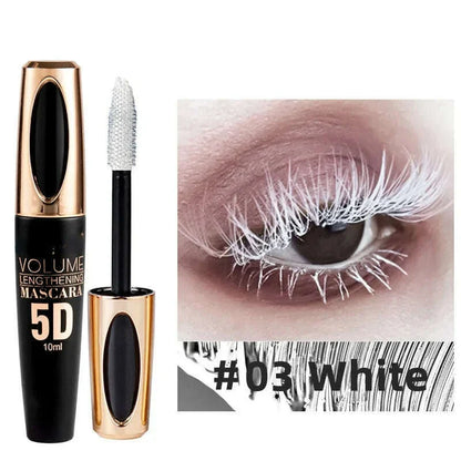 5D Mascara Makeup Waterproof Sweatproof Non-smudgy Slim Color Purple Blue White  Mascara Waterproof  Cosmetics