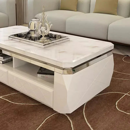 Luxury Nordic Coffee Table White Living Room Drawers Modern Coffee Table Decorative Industrial Kaffee Tische Room Furniture