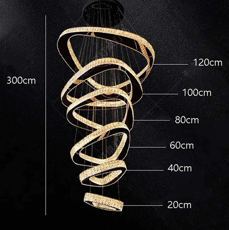 Modern decor led lights rings pendant light lamps for living room led Chandeliers for dining room hanging light indoor lighting - Kimlud