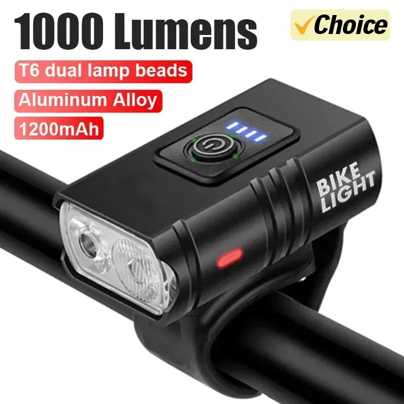 1000LM Bicycle Led Front Light LED USB Rechargeable Smart Sensor Rear Light Waterproof Bright Flashlight Safety Cycling Lights