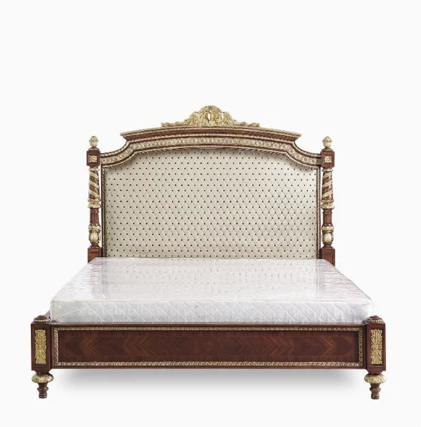 France Luxury Double Bed Romantic Design Comfortable Bedroom Bed Princess Square Frame Letto Matrimoniale Unique...
