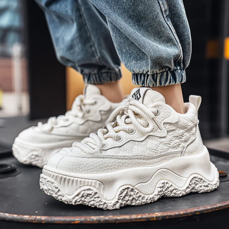 Designer Men's Casual Shoes Fashion Sneakers Outdoor Walking Footwear Heightening Non Slip Sport Shoes Comfortable Leisure Shoes